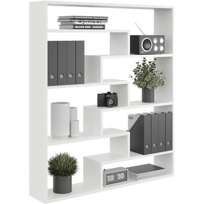 KUBUTKU Étagère à livres grande étagère murale avec 7 compartiments 119x103x18 étagère suspendue décoration moderne (Blanc) - Publicité KUBUTKU Étagère à livres grande étagère murale avec 7 compartiments 119x103x18 étagère suspendue décoration moderne (Blanc) - Publicité