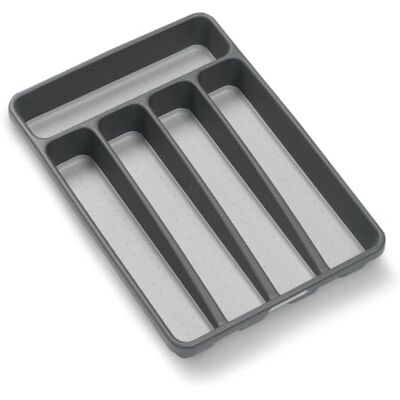 madesmart Mini 5-Compartment Plastic Silverware Tray for Drawers, Cutlery and Utensil Tray Kitchen Drawer Organizer, Granite - Publicité madesmart Mini 5-Compartment Plastic Silverware Tray for Drawers, Cutlery and Utensil Tray Kitchen Drawer Organizer, Granite - Publicité