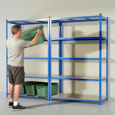 KARAT Étagère de Rangement pour Charges Lourdes pour Garage, Cave, Atelier Étagère en Grille Étagère d'angle Étagère à pneus (Bleu, 180 x 120 x 60 cm) - Publicité KARAT Étagère de Rangement pour Charges Lourdes pour Garage, Cave, Atelier Étagère en Grille Étagère d'angle Étagère à pneus (Bleu, 180 x 120 x 60 cm) - Publicité