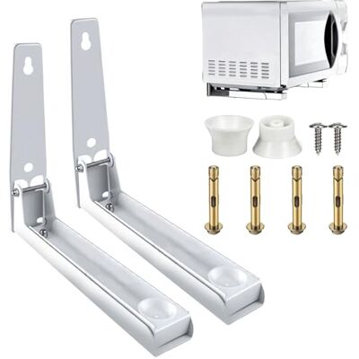 mongtsamz Etagere Micro Onde Support Mural,Etagere Cuisine Pliable,Support Mural Micro Onde Support Triangulaire,étagère Cuisine Capacité de Charge élevée Four et Ustensiles de Cuisine,Blanc - Publicité mongtsamz Etagere Micro Onde Support Mural,Etagere Cuisine Pliable,Support Mural Micro Onde Support Triangulaire,étagère Cuisine Capacité de Charge élevée Four et Ustensiles de Cuisine,Blanc - Publicité