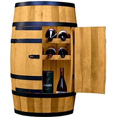 Creative Tonneau à vin Table haute avec porte et chaise longue Armoire à alcool Étagère à bouteilles Tonneau en bois Meuble à vin Étagère à vin Casier à vin 80 cm (chêne) - Publicité Creative Tonneau à vin Table haute avec porte et chaise longue Armoire à alcool Étagère à bouteilles Tonneau en bois Meuble à vin Étagère à vin Casier à vin 80 cm (chêne) - Publicité