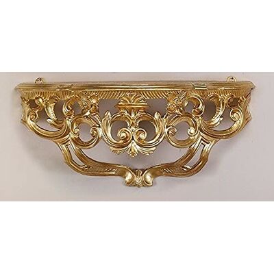 artissimo Console murale baroque / console miroir / étagère murale 40 cm x 17 cm x 17 cm étagère banc à fleurs doré - Publicité artissimo Console murale baroque / console miroir / étagère murale 40 cm x 17 cm x 17 cm étagère banc à fleurs doré - Publicité