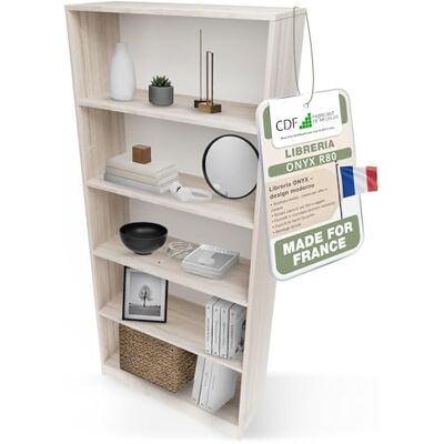 CDF Bibliothèque Ouverte Meuble à Case de Rangement avec Compartiments Colonne pour Bureau Salle à Manger Home Office Salon Livres Dossiers Décoration Chambre Modern Vertical Chêne Sonoma 80 cm - Publicité CDF Bibliothèque Ouverte Meuble à Case de Rangement avec Compartiments Colonne pour Bureau Salle à Manger Home Office Salon Livres Dossiers Décoration Chambre Modern Vertical Chêne Sonoma 80 cm - Publicité