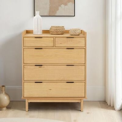 IDIMEX Commode TEPERA L 74 cm avec 5 Tiroirs en Bois Massif Finition Laquée, Meuble de Rangement pour Vêtements Design Moderne et Naturel, Tiroirs Spacieux, Poignées en Métal Discrètes - Publicité IDIMEX Commode TEPERA L 74 cm avec 5 Tiroirs en Bois Massif Finition Laquée, Meuble de Rangement pour Vêtements Design Moderne et Naturel, Tiroirs Spacieux, Poignées en Métal Discrètes - Publicité