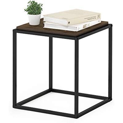 Furinno Moretti Modern Lifestyle Stackable Shelf, 1-Tier, Walnut, Engineered Wood, Noyer Columbia, 38,1 (L) x 44,2 (H) x 38,1 (P) cm - Publicité Furinno Moretti Modern Lifestyle Stackable Shelf, 1-Tier, Walnut, Engineered Wood, Noyer Columbia, 38,1 (L) x 44,2 (H) x 38,1 (P) cm - Publicité