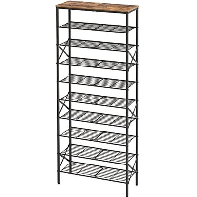 YATINEY Étagère à Chaussures à 10 Niveaux, Porte-Chaussures à Grande capacité, Range-Chaussures d’Entrée, Convient à 40 Paires, pour entrée, Couloir, dortoir, Industriel, Marron Rustique XSS10BR - Publicité YATINEY Étagère à Chaussures à 10 Niveaux, Porte-Chaussures à Grande capacité, Range-Chaussures d’Entrée, Convient à 40 Paires, pour entrée, Couloir, dortoir, Industriel, Marron Rustique XSS10BR - Publicité