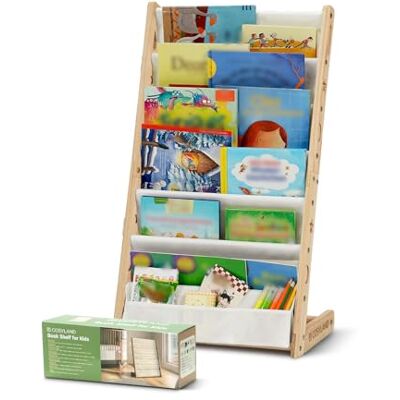 COSYLAND Bibliotheque Enfant en Bois Massif à 7 Niveaux Etagere de Rangement pour Livres Présentoir Livres Bebe avec Design Stable Meuble Montessori pour Chambre d’Enfant (42.5 cm, Naturel) - Publicité COSYLAND Bibliotheque Enfant en Bois Massif à 7 Niveaux Etagere de Rangement pour Livres Présentoir Livres Bebe avec Design Stable Meuble Montessori pour Chambre d’Enfant (42.5 cm, Naturel) - Publicité
