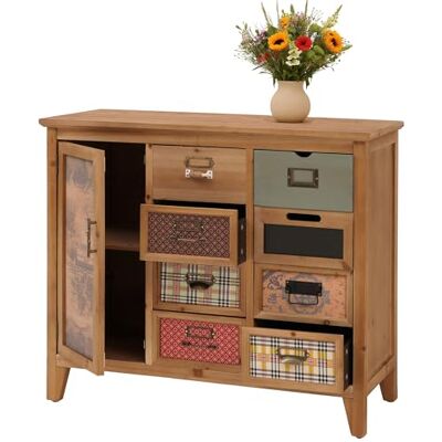 Mendler Commode de pharmacien HWC-O63 Bois 80x91x40cm Corps Naturel - Publicité Mendler Commode de pharmacien HWC-O63 Bois 80x91x40cm Corps Naturel - Publicité