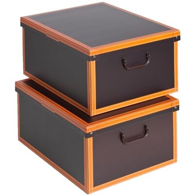 KANGURU Ensemble de 2 boîtes de rangement - Élégant, fabriqué en Italie, grande capacité - Publicité KANGURU Ensemble de 2 boîtes de rangement - Élégant, fabriqué en Italie, grande capacité - Publicité