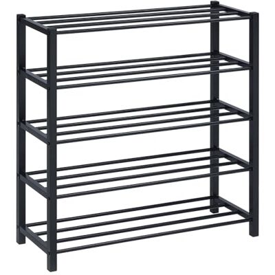IDIMEX Étagère à Chaussures NAVAN Rangement Porte-Chaussures avec 5 Niveaux en métal laqué Noir pour 20 Paires de Chaussures - Publicité IDIMEX Étagère à Chaussures NAVAN Rangement Porte-Chaussures avec 5 Niveaux en métal laqué Noir pour 20 Paires de Chaussures - Publicité