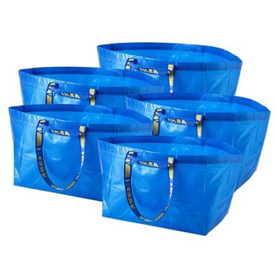 IKEA Frakta Bleu Grand - Lot de 5 Sacs - Publicité IKEA Frakta Bleu Grand - Lot de 5 Sacs - Publicité