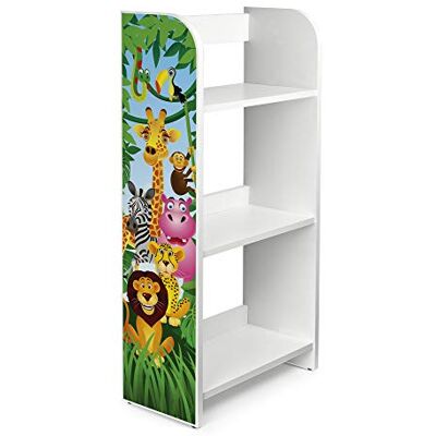 ZOO LEOMARK - Three-shelf Wood Kids - Blanc - Bois - Bibliothèque - Publicité ZOO LEOMARK - Three-shelf Wood Kids - Blanc - Bois - Bibliothèque - Publicité