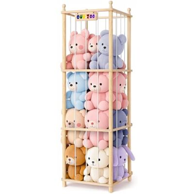 Ahatstor Rangement Peluche de Enfant, Range Peluche en Bois Gain de Place, 135 * 40 * 40CM Rangement Jouet Enfant pour Salle de Jeux, Chambre d'enfant, Chambre à Coucher, Salon - Publicité Ahatstor Rangement Peluche de Enfant, Range Peluche en Bois Gain de Place, 135 * 40 * 40CM Rangement Jouet Enfant pour Salle de Jeux, Chambre d'enfant, Chambre à Coucher, Salon - Publicité