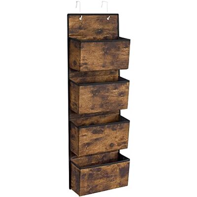 SONGMICS Étagère à Suspendre, Rangement Suspendu, Organisateur, Penderie, à Suspendre à la Porte ou au Mur, 4 Pochettes, Chambre, Bureau, Cuisine, 12 x 33,5 x 100 cm, Marron Rustique RDH004X01 - Publicité SONGMICS Étagère à Suspendre, Rangement Suspendu, Organisateur, Penderie, à Suspendre à la Porte ou au Mur, 4 Pochettes, Chambre, Bureau, Cuisine, 12 x 33,5 x 100 cm, Marron Rustique RDH004X01 - Publicité