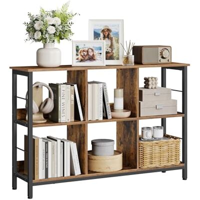 VASAGLE Meuble de Rangement 2 Niveaux, ÉtagÈre Rangement, BibliothÈque Style Industriel, 6 Cubes, pour Salon, Bureau, EntrÉe, Cuisine, 33 x 120 x 80 cm, Marron Rustique et Noir LLS104B01 - Publicité VASAGLE Meuble de Rangement 2 Niveaux, ÉtagÈre Rangement, BibliothÈque Style Industriel, 6 Cubes, pour Salon, Bureau, EntrÉe, Cuisine, 33 x 120 x 80 cm, Marron Rustique et Noir LLS104B01 - Publicité