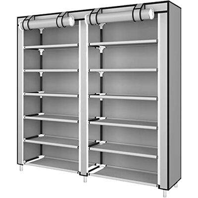 LANTUS Armoire à Chaussures, Meuble à Chaussures, Étagères à Chaussures Étanche 7 Couches pour 36 Paires de Chaussures Armoire en Tissus, Rangement de Chaussures avec Housse - Publicité LANTUS Armoire à Chaussures, Meuble à Chaussures, Étagères à Chaussures Étanche 7 Couches pour 36 Paires de Chaussures Armoire en Tissus, Rangement de Chaussures avec Housse - Publicité
