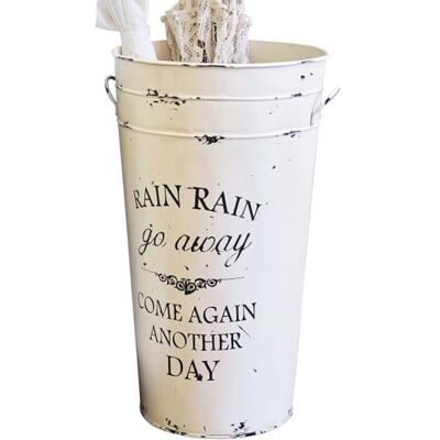 Loberon Rain Porte-parapluies Imprimé Charmant et Style Industriel Confection et décoration Artisanales, Blanc Vieilli - Publicité Loberon Rain Porte-parapluies Imprimé Charmant et Style Industriel Confection et décoration Artisanales, Blanc Vieilli - Publicité