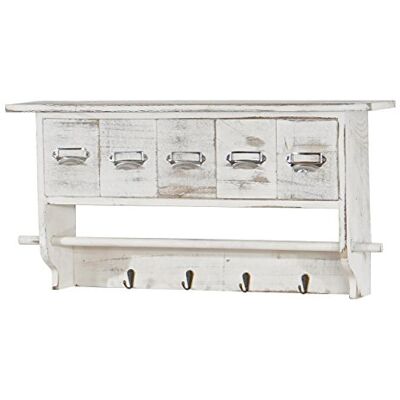 Mendler Étagère de Cuisine HWC-C4932x65x13cm Shabby Chic Blanc - Publicité Mendler Étagère de Cuisine HWC-C4932x65x13cm Shabby Chic Blanc - Publicité