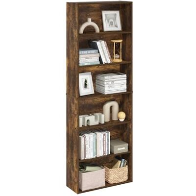 Furinno Jaya Simplement Home Bibliothèque Affichage Ouverte à 6 Niveaux de Rangement, Pin Ambré - Publicité Furinno Jaya Simplement Home Bibliothèque Affichage Ouverte à 6 Niveaux de Rangement, Pin Ambré - Publicité