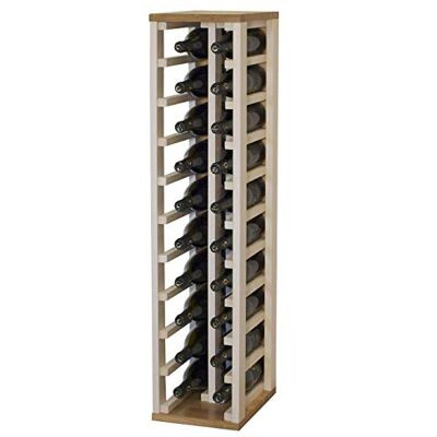 Expovinalia Casier à Vin Vertical en Bois pour 20 Bouteilles – Meuble Range Bouteille Type Wine Rack, Étagère à Vin, Porte Bouteilles Bois, Rangement Vin Élégant 105 x 24 x 32 cm Blanc Chêne - Publicité Expovinalia Casier à Vin Vertical en Bois pour 20 Bouteilles – Meuble Range Bouteille Type Wine Rack, Étagère à Vin, Porte Bouteilles Bois, Rangement Vin Élégant 105 x 24 x 32 cm Blanc Chêne - Publicité