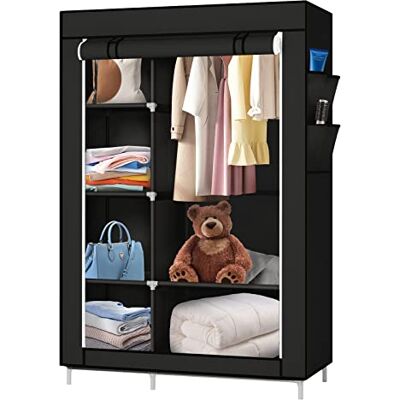 LANTUS Armoire de Rangement Pliable– Penderie Dressing Textile en Tissu Intissé avec Fermeture à Glissière – Garde-Robe Placard Camping(105 * 45 * 170cm) - Publicité LANTUS Armoire de Rangement Pliable– Penderie Dressing Textile en Tissu Intissé avec Fermeture à Glissière – Garde-Robe Placard Camping(105 * 45 * 170cm) - Publicité