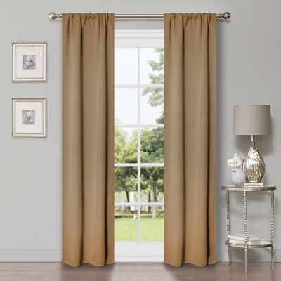 Superior Lot de 2 Rideaux occultants Thermiques pour Chambre à Coucher, Cuisine, Salon, 66 x 213,4 cm, frêne fumé - Publicité Superior Lot de 2 Rideaux occultants Thermiques pour Chambre à Coucher, Cuisine, Salon, 66 x 213,4 cm, frêne fumé - Publicité