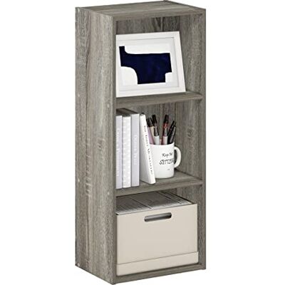 Furinno Luder Bibliothèque Étagère de Rangement Cubes à 3 Étages, Chêne Français - Publicité Furinno Luder Bibliothèque Étagère de Rangement Cubes à 3 Étages, Chêne Français - Publicité