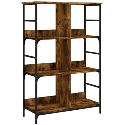 vidaXL Bibliothèque, Étagère à Livres avec 6 Compartiments, Meuble de Rangement Bureau Intérieur, Industriel, Chêne Fumé Bois d'Ingénierie - Publicité vidaXL Bibliothèque, Étagère à Livres avec 6 Compartiments, Meuble de Rangement Bureau Intérieur, Industriel, Chêne Fumé Bois d'Ingénierie - Publicité
