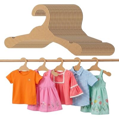 Kocpudu Lot de 32 cintres en carton pour bébé, respectueux de l'environnement, durables et adaptés pour le rangement de vêtements de bébé - Publicité Kocpudu Lot de 32 cintres en carton pour bébé, respectueux de l'environnement, durables et adaptés pour le rangement de vêtements de bébé - Publicité