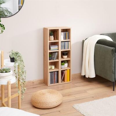 IDIMEX Etagères modulables Musique pour CD et DVD, Lot de 2 Meubles de Rangement en Colonne avec 10 Compartiments, en mélaminé décor chêne Artisan - Publicité IDIMEX Etagères modulables Musique pour CD et DVD, Lot de 2 Meubles de Rangement en Colonne avec 10 Compartiments, en mélaminé décor chêne Artisan - Publicité