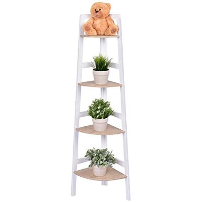 GIANTEX Étagère d'angle Meuble de Rangement Deux Modèles 3 Étages ou 4 Étages au Choix Style Scandinave (138) - Publicité GIANTEX Étagère d'angle Meuble de Rangement Deux Modèles 3 Étages ou 4 Étages au Choix Style Scandinave (138) - Publicité