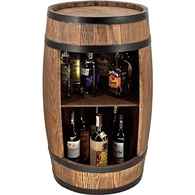 Creative Tonneau en Bois Decoration Armoire Bar Meuble Rangement Bouteille Alcool Casier à Vin,Whisky, Bière et Boissons Organisateur d'Armoires d'alcool bois de conifères 80 cm (Wenge) - Publicité Creative Tonneau en Bois Decoration Armoire Bar Meuble Rangement Bouteille Alcool Casier à Vin,Whisky, Bière et Boissons Organisateur d'Armoires d'alcool bois de conifères 80 cm (Wenge) - Publicité