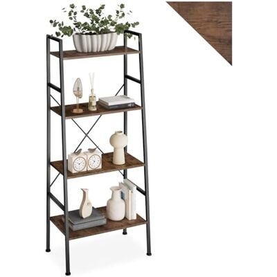 tectake ® Étagère échelle à 4 Niveaux 61,5 x 36,5 x 150 cm, Bibliothèque Style Industriel Vintage, Étagères Verticales Meuble de Rangement Chambre Salon Bureau, Etagere Bibliotheque, Bois foncé - Publicité tectake ® Étagère échelle à 4 Niveaux 61,5 x 36,5 x 150 cm, Bibliothèque Style Industriel Vintage, Étagères Verticales Meuble de Rangement Chambre Salon Bureau, Etagere Bibliotheque, Bois foncé - Publicité