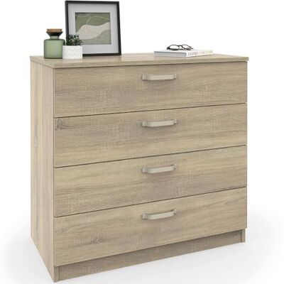 briebe Commode chambre, commode 4 tiroirs, chiffonnier 78 x 74 x 40 cm (hauteur x largeur x profondeur), chambre double, jeune, enfant, Prakt, chêne cambrian - Publicité briebe Commode chambre, commode 4 tiroirs, chiffonnier 78 x 74 x 40 cm (hauteur x largeur x profondeur), chambre double, jeune, enfant, Prakt, chêne cambrian - Publicité