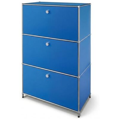 KARAT Armoire Métallique Concept Epure MK-129 – Buffet Moderne avec 3 Compartiments Verrouillables, Meuble de Rangement Design pour Bureau et Intérieur (Bleu) - Publicité KARAT Armoire Métallique Concept Epure MK-129 – Buffet Moderne avec 3 Compartiments Verrouillables, Meuble de Rangement Design pour Bureau et Intérieur (Bleu) - Publicité