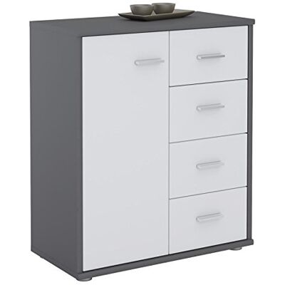 IDIMEX Buffet Salle à Manger Oscar L 60 cm en Bois Coloris Gris et chêne Sonoma avec 4 tiroirs et 1 Porte, Meuble de Rangement Surface résistante aux éraflures - Publicité IDIMEX Buffet Salle à Manger Oscar L 60 cm en Bois Coloris Gris et chêne Sonoma avec 4 tiroirs et 1 Porte, Meuble de Rangement Surface résistante aux éraflures - Publicité