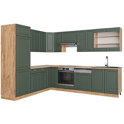 Vicco Cuisine en Angle Fame-Line, Chêne Vert et Or/chêne doré, 227x60cm, PT Chêne, pour Une Extension personnalisée avec des modules compatibles - Publicité Vicco Cuisine en Angle Fame-Line, Chêne Vert et Or/chêne doré, 227x60cm, PT Chêne, pour Une Extension personnalisée avec des modules compatibles - Publicité
