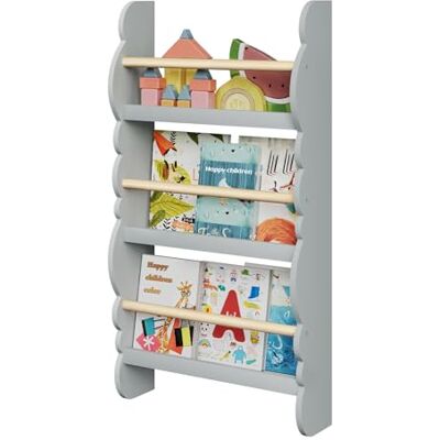 WOLTU Bibliothèque Murale, Étagère de Rangement pour Chambre d'enfants pour Ranger des Livres, 42,5x14,5x80 cm,Jouets en Bois MDF à 3 Niveaux, Gris - Publicité WOLTU Bibliothèque Murale, Étagère de Rangement pour Chambre d'enfants pour Ranger des Livres, 42,5x14,5x80 cm,Jouets en Bois MDF à 3 Niveaux, Gris - Publicité