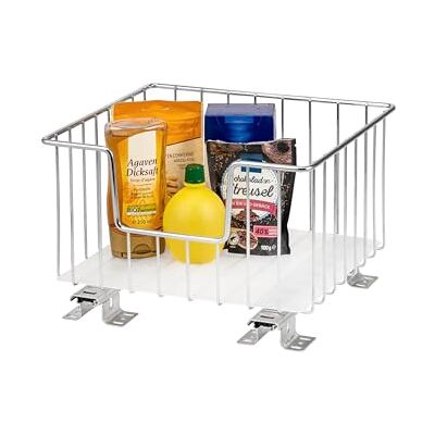 bremermann Panier Coulissant pour armoires supérieures de 30 cm de Large, élément d'armoire Extensible pour étagères et Garde-Manger, étagère à épices télescopiqu, Chrome - Publicité bremermann Panier Coulissant pour armoires supérieures de 30 cm de Large, élément d'armoire Extensible pour étagères et Garde-Manger, étagère à épices télescopiqu, Chrome - Publicité