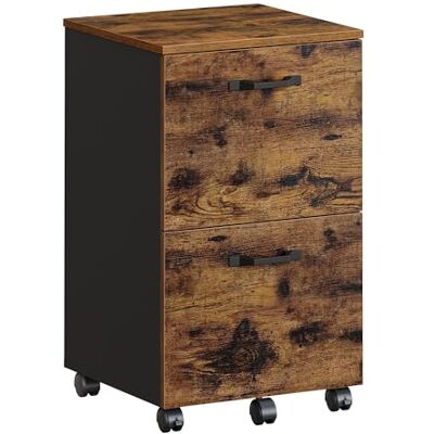 VASAGLE Caisson Mobile, Classeur, 2 Tiroirs, Support d'Imprimante Documents au Format A4, Dossier Suspendu, Nécessite Montage, Marron Rustique et Noir, Collection CUSTOS OFC040B01V1 - Publicité VASAGLE Caisson Mobile, Classeur, 2 Tiroirs, Support d'Imprimante Documents au Format A4, Dossier Suspendu, Nécessite Montage, Marron Rustique et Noir, Collection CUSTOS OFC040B01V1 - Publicité
