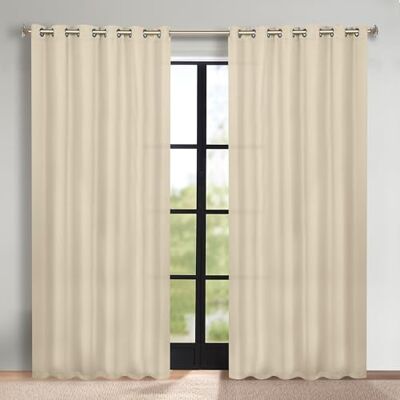 Superior Lot de 2 rideaux occultants thermiques pour chambre à coucher, cuisine, salon, 177,8 x 213,4 cm, ivoire - Publicité Superior Lot de 2 rideaux occultants thermiques pour chambre à coucher, cuisine, salon, 177,8 x 213,4 cm, ivoire - Publicité