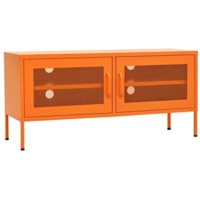 vidaXL Meuble TV Armoire Basse Centre de Divertissement Meuble Stéréo Salon Salle de Séjour Maison Intérieur Orange 105x35x50 cm Acier - Publicité vidaXL Meuble TV Armoire Basse Centre de Divertissement Meuble Stéréo Salon Salle de Séjour Maison Intérieur Orange 105x35x50 cm Acier - Publicité