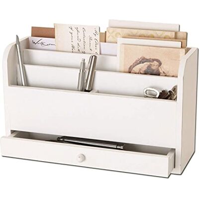 Loberon Kaspian Organiseur de Table Un Style Vintage pour Votre Rangement Idéal sur Le Bureau, dans la Cuisine ou dans l’entrée, Blanc Vieilli - Publicité Loberon Kaspian Organiseur de Table Un Style Vintage pour Votre Rangement Idéal sur Le Bureau, dans la Cuisine ou dans l’entrée, Blanc Vieilli - Publicité