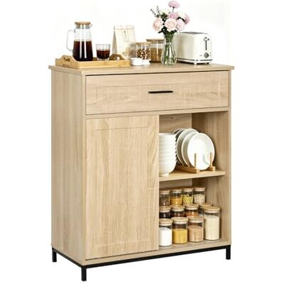 WOLTU Buffet Cuisine, Meuble Cuisine Rangement avec Tiroir, Porte Coulissante, pour Cuisine, Salle à Manger, Salon, 70x30x80,2 cm, en Bois d'Ingénierie et Métal, Chêne Clair + Noir - Publicité WOLTU Buffet Cuisine, Meuble Cuisine Rangement avec Tiroir, Porte Coulissante, pour Cuisine, Salle à Manger, Salon, 70x30x80,2 cm, en Bois d'Ingénierie et Métal, Chêne Clair + Noir - Publicité