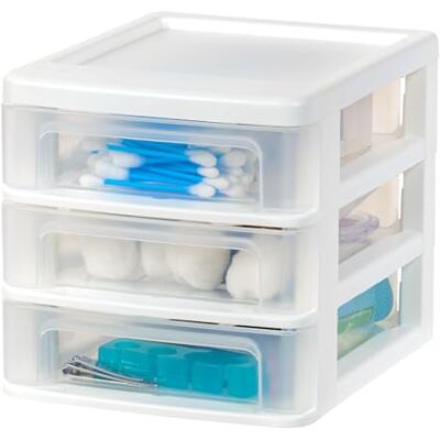 IRIS OHYAMA - 3-drawer - Blanc - B6 - Organiseur de rangement - Publicité IRIS OHYAMA - 3-drawer - Blanc - B6 - Organiseur de rangement - Publicité