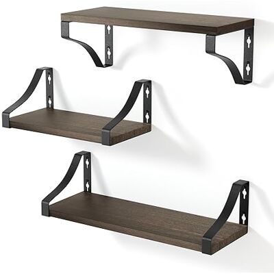 Edihome - 3-Tier Wood Shelf - Wood - 3-Tier - Étagère murale - Publicité Edihome - 3-Tier Wood Shelf - Wood - 3-Tier - Étagère murale - Publicité