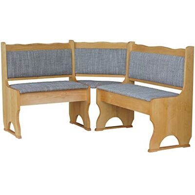 k koma Banc d'angle rembourré en pin massif aspect aulne – Confortable et élégant – Beige (120 x 160 cm) - Publicité k koma Banc d'angle rembourré en pin massif aspect aulne – Confortable et élégant – Beige (120 x 160 cm) - Publicité