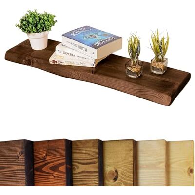 Chill House Wayne/Live Edge Étagère Flottante Rustique, étagère Murale en Bois 29x4.4cm, Noyer, 160cm - Publicité Chill House Wayne/Live Edge Étagère Flottante Rustique, étagère Murale en Bois 29x4.4cm, Noyer, 160cm - Publicité