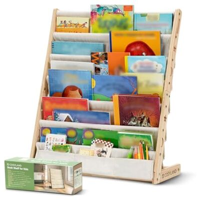 COSYLAND Bibliotheque Enfant en Bois Massif à 7 Niveaux Etagere de Rangement pour Livres Présentoir Livres Bebe avec Design Stable Meuble Montessori pour Chambre d’Enfant (63 cm, Naturel) - Publicité COSYLAND Bibliotheque Enfant en Bois Massif à 7 Niveaux Etagere de Rangement pour Livres Présentoir Livres Bebe avec Design Stable Meuble Montessori pour Chambre d’Enfant (63 cm, Naturel) - Publicité
