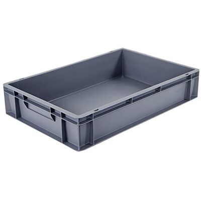 Novap Bac gerbable 600x400x120 mm 21L gris norme Europe 5063088 - Publicité Novap Bac gerbable 600x400x120 mm 21L gris norme Europe 5063088 - Publicité